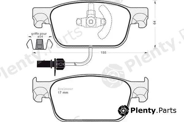 MGA 1234 — Brake Pad Set, disc brake
