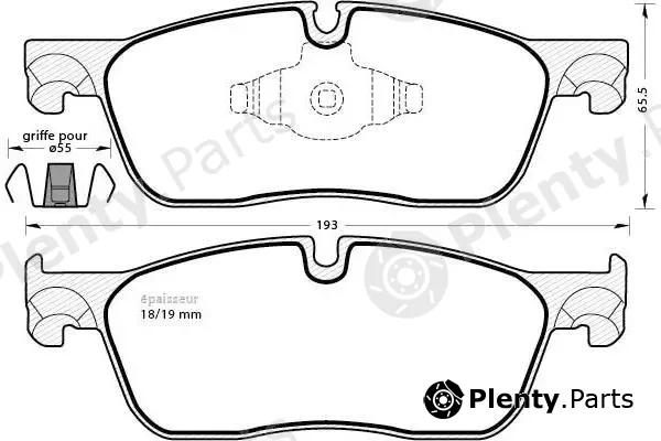 MGA 1318 — Brake Pad Set, disc brake