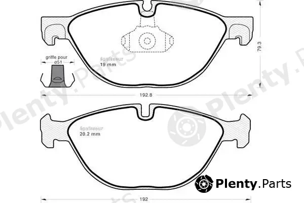 MGA 1011 — Brake Pad Set, disc brake