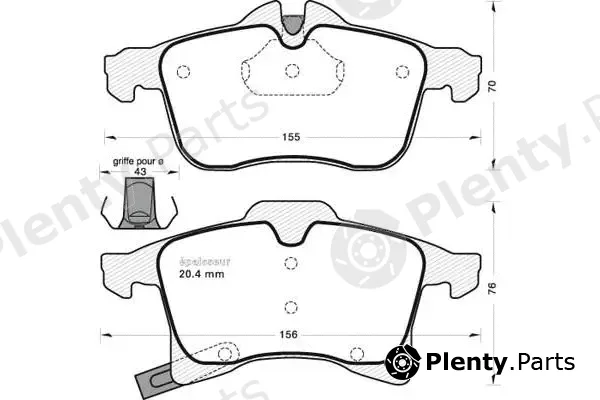 MGA 715 — Brake Pad Set, disc brake