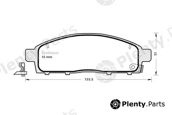 MGA 907 — Brake Pad Set, disc brake
