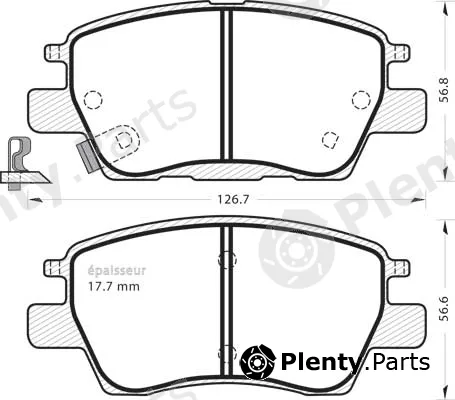 MGA 1417 — Brake Pad Set, disc brake