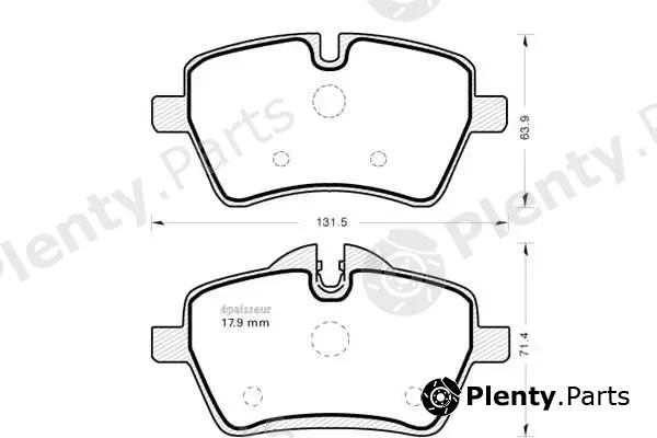 MGA 879 — Brake Pad Set, disc brake
