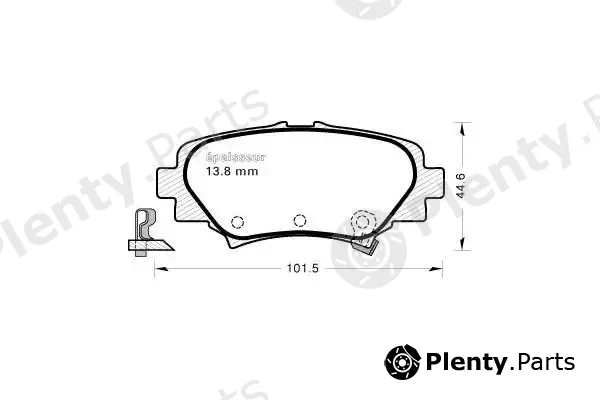 MGA 1169 — Brake Pad Set, disc brake