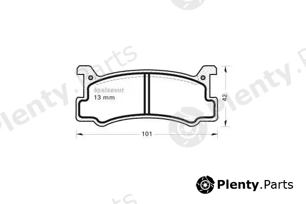 MGA 258 — Brake Pad Set, disc brake