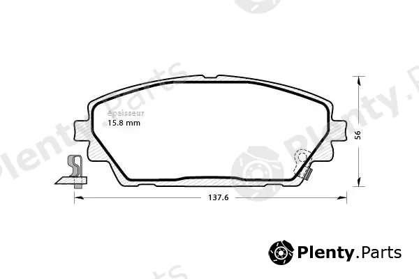 MGA 1349 — Brake Pad Set, disc brake