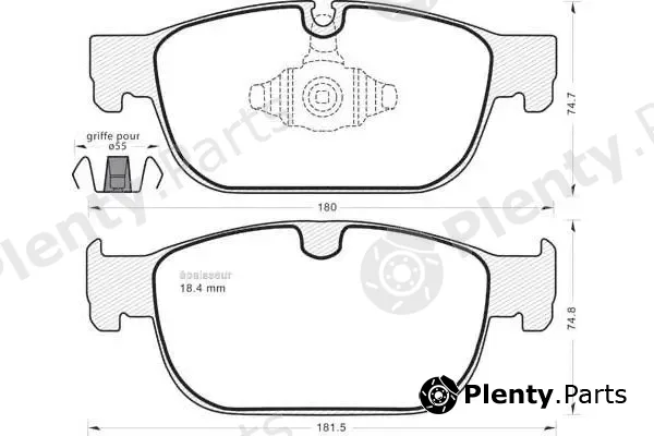 MGA 1233 — Brake Pad Set, disc brake