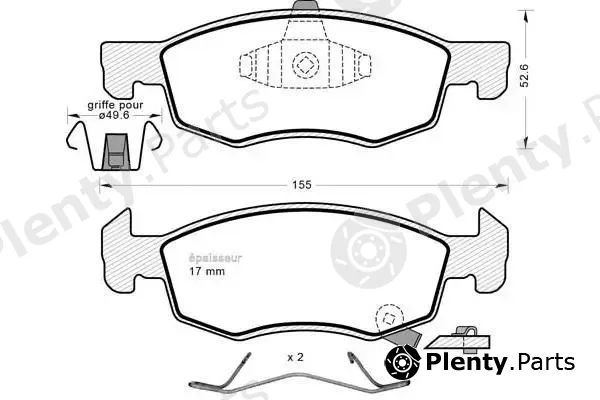 MGA 1196 — Brake Pad Set, disc brake