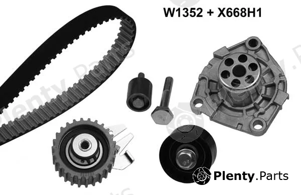 MGA 1352K5 — Water Pump & Timing Belt Kit