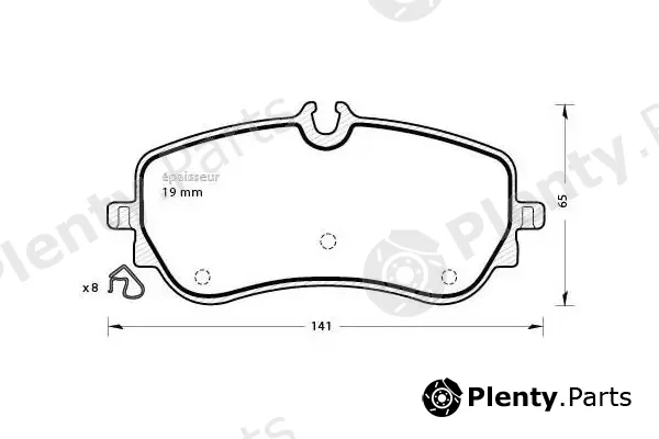 MGA 1285 — Brake Pad Set, disc brake