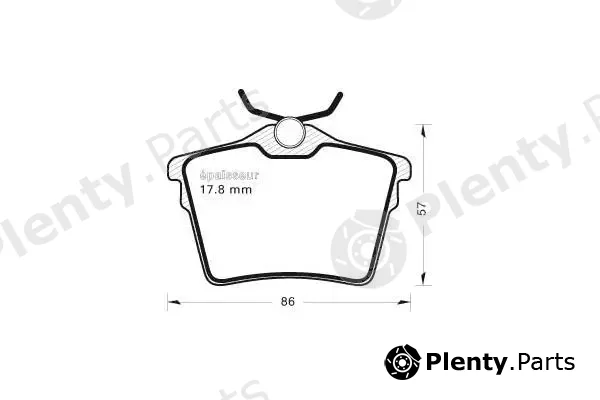 MGA 734 — Brake Pad Set, disc brake