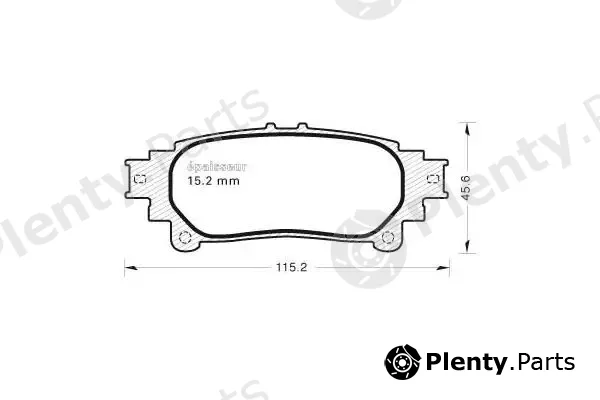 MGA 1048 — Brake Pad Set, disc brake