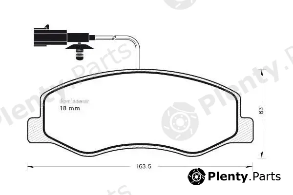 MGA 1050 — Brake Pad Set, disc brake