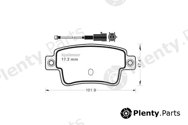 MGA 1012 — Brake Pad Set, disc brake