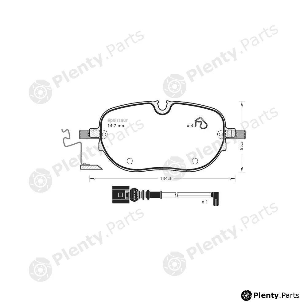 MGA 1379 — Brake Pad Set, disc brake