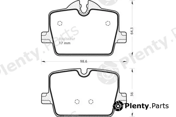 MGA 1360 — Brake Pad Set, disc brake