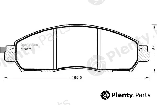 MGA 1232 — Brake Pad Set, disc brake