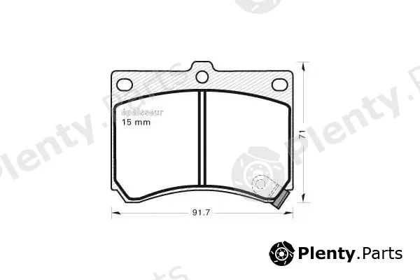 MGA 421 — Brake Pad Set, disc brake