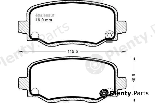 MGA 1210 — Brake Pad Set, disc brake