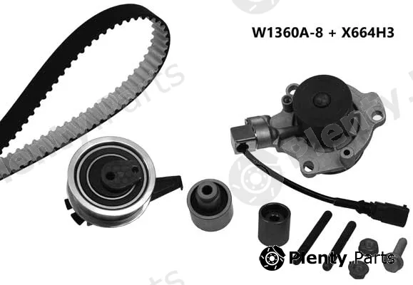 MGA 1360K4 — Water Pump & Timing Belt Kit