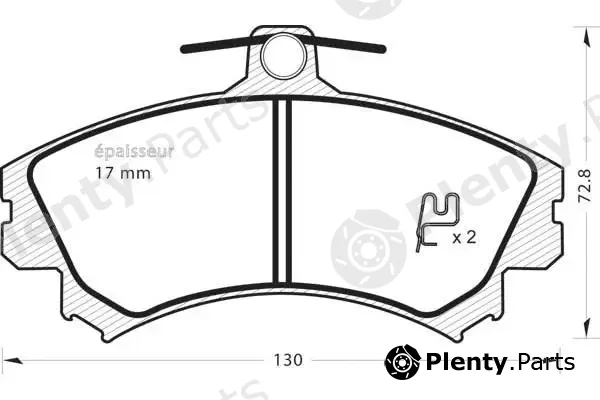 MGA 875 — Brake Pad Set, disc brake