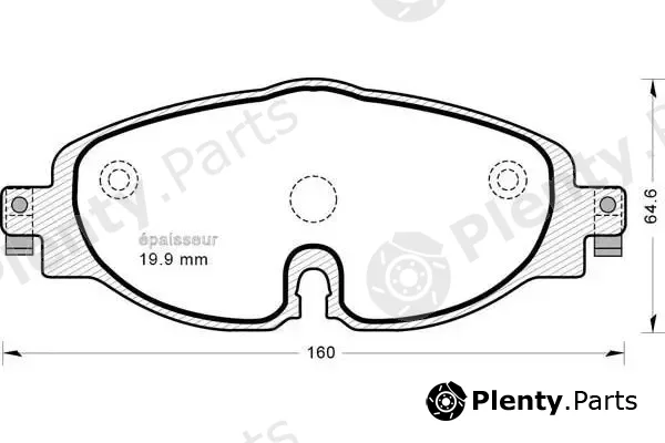 MGA 1203 — Brake Pad Set, disc brake