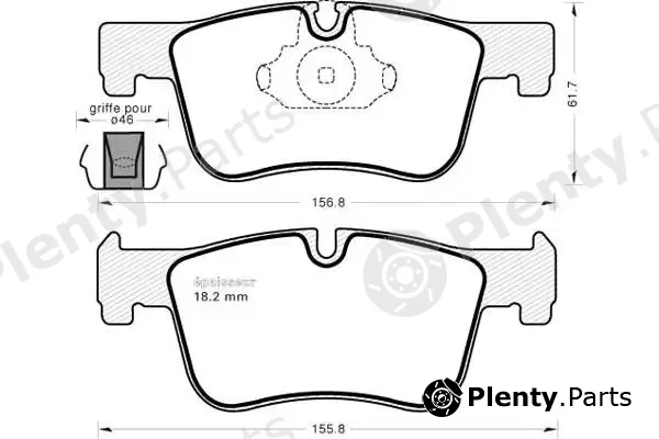 MGA 1086 — Brake Pad Set, disc brake