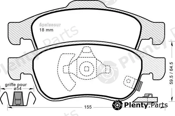 MGA 1209 — Brake Pad Set, disc brake