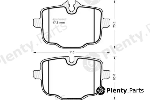 MGA 1023 — Brake Pad Set, disc brake
