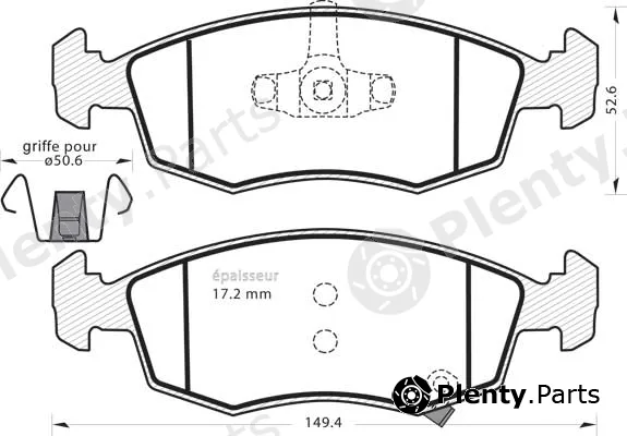 MGA 1413 — Brake Pad Set, disc brake