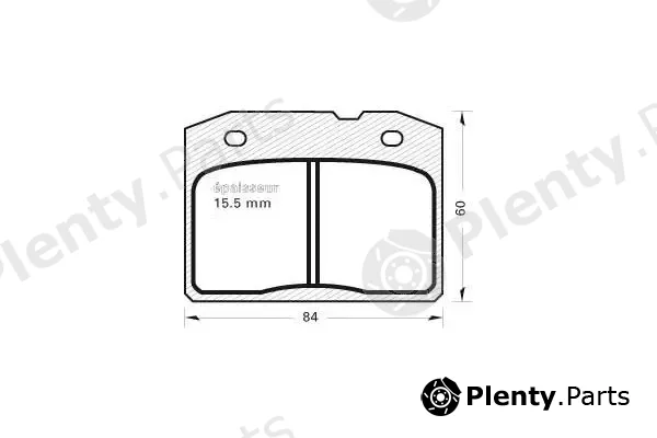 MGA 101 — Brake Pad Set, disc brake