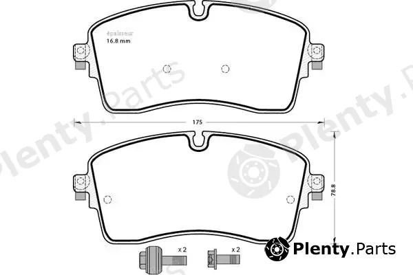 MGA 1326 — Brake Pad Set, disc brake
