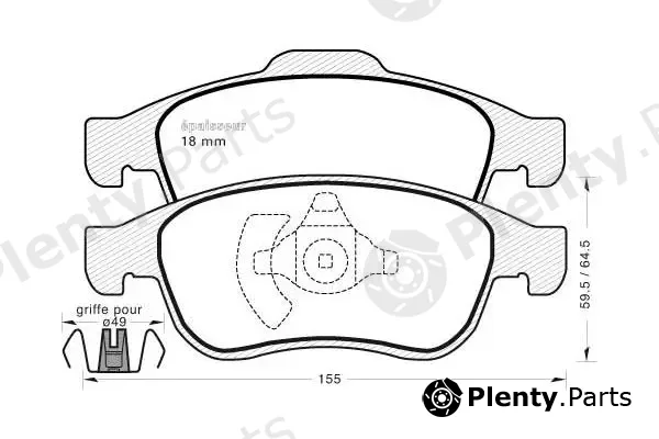MGA 965 — Brake Pad Set, disc brake