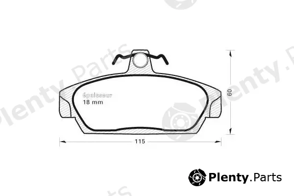 MGA 286 — Brake Pad Set, disc brake