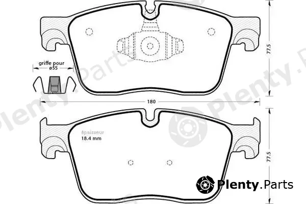 MGA 1316 — Brake Pad Set, disc brake