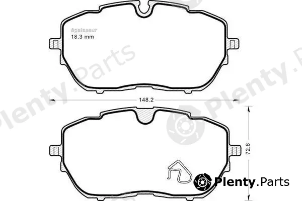 MGA 1208 — Brake Pad Set, disc brake