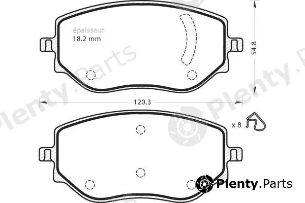 MGA 1358 — Brake Pad Set, disc brake