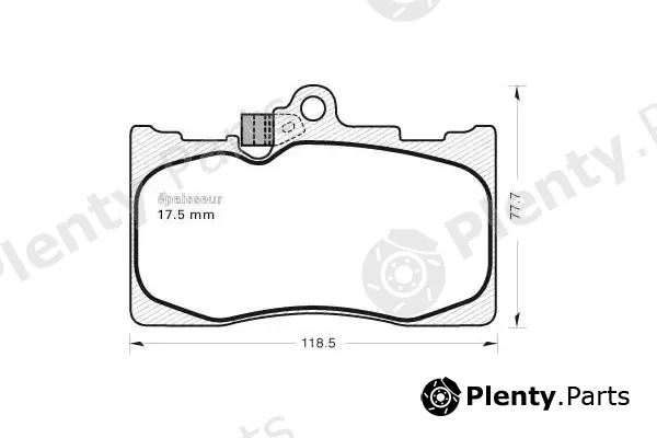 MGA 1099 — Brake Pad Set, disc brake