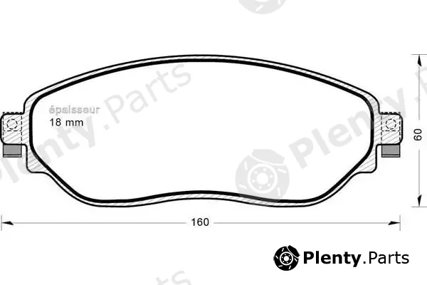 MGA 1192 — Brake Pad Set, disc brake