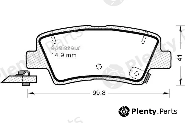 MGA 1117 — Brake Pad Set, disc brake