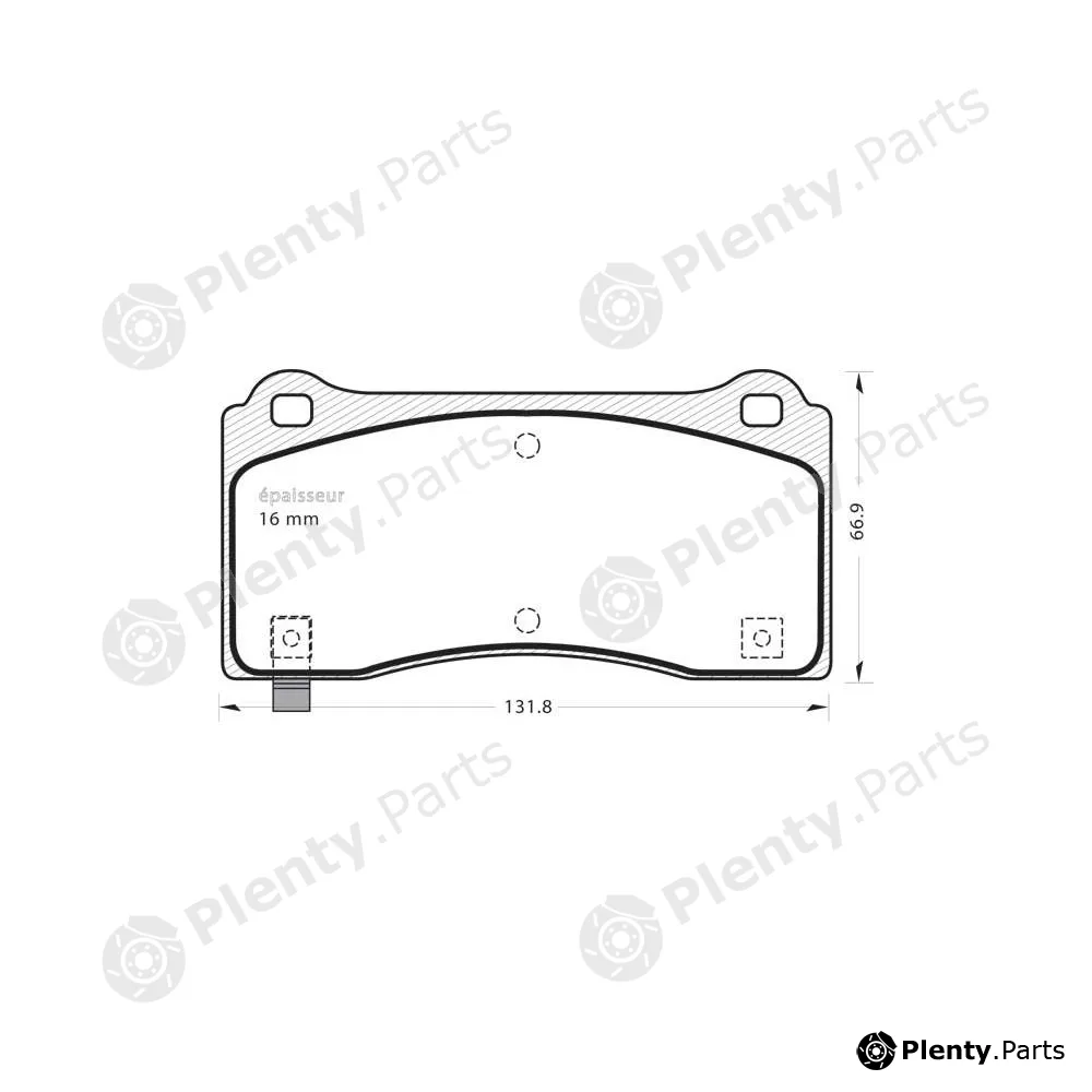 MGA 1411 — Brake Pad Set, disc brake