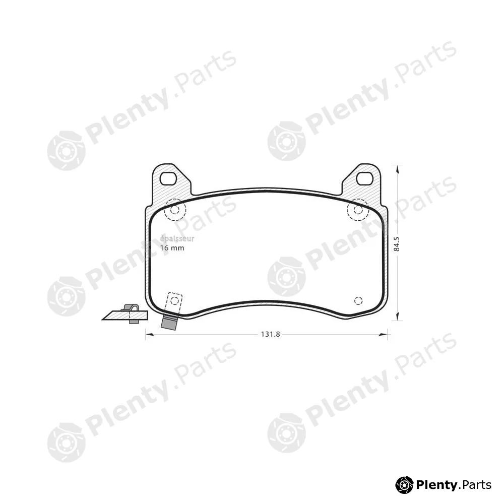 MGA 1397 — Brake Pad Set, disc brake