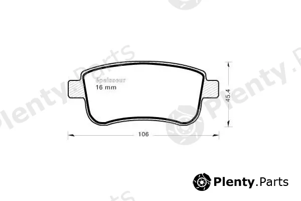 MGA 966 — Brake Pad Set, disc brake