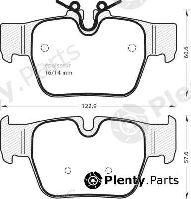 MGA 1400 — Brake Pad Set, disc brake