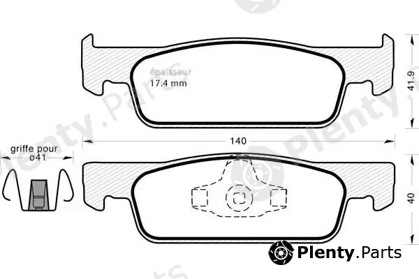 MGA 1131 — Brake Pad Set, disc brake