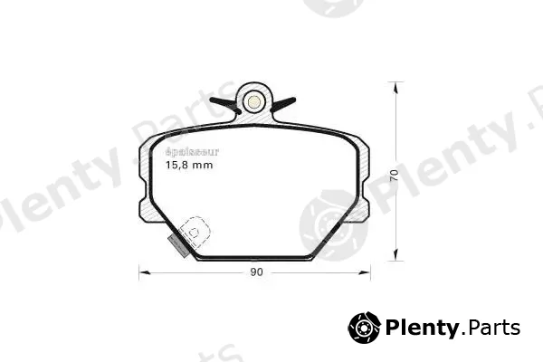MGA 485 — Brake Pad Set, disc brake