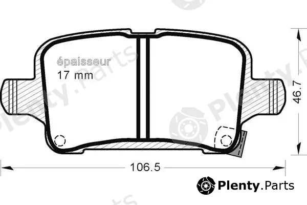 MGA 1242 — Brake Pad Set, disc brake