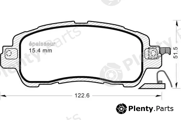 MGA 1230 — Brake Pad Set, disc brake