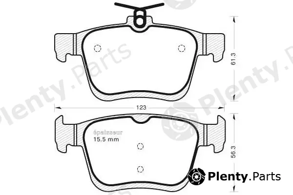 MGA 1125 — Brake Pad Set, disc brake