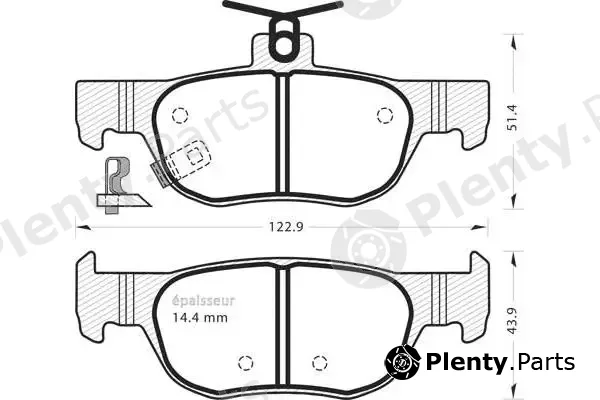 MGA 1384 — Brake Pad Set, disc brake